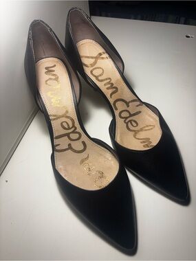 Sam Edelman Black Pointed Toe D'Orsay Heels